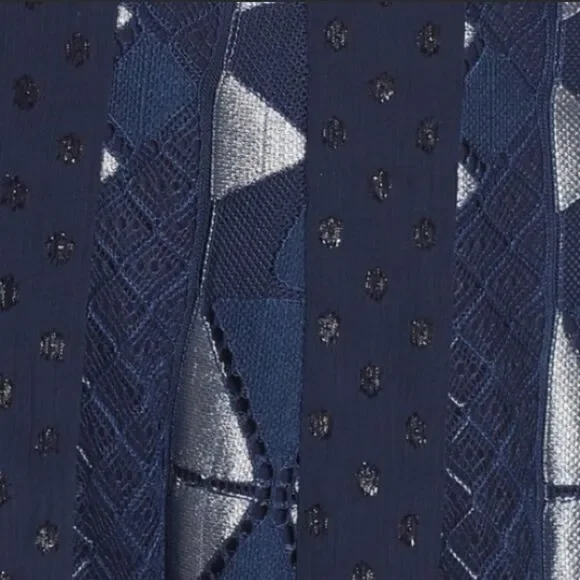 FOXIEDOX Bravo Zulu Metallic Lace Midi A-line Dress BNWT - Picture 5 of 6